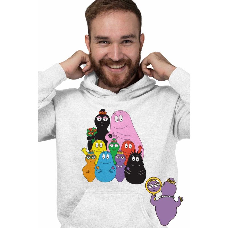 Fashion, accesorii si bijuterii - Barbati - Imbracaminte - Hanorace barbati - Hanorac Barbati Barbapapa Familie Petrecere, alb, marime S - Infinity.ro