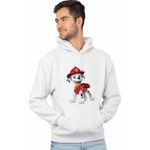 Fashion, accesorii si bijuterii - Barbati - Imbracaminte - Hanorace barbati - Hanorac Barbati Paw Patrol Marshall Patrula Catelusilor Politist, alb, marime M - Infinity.ro