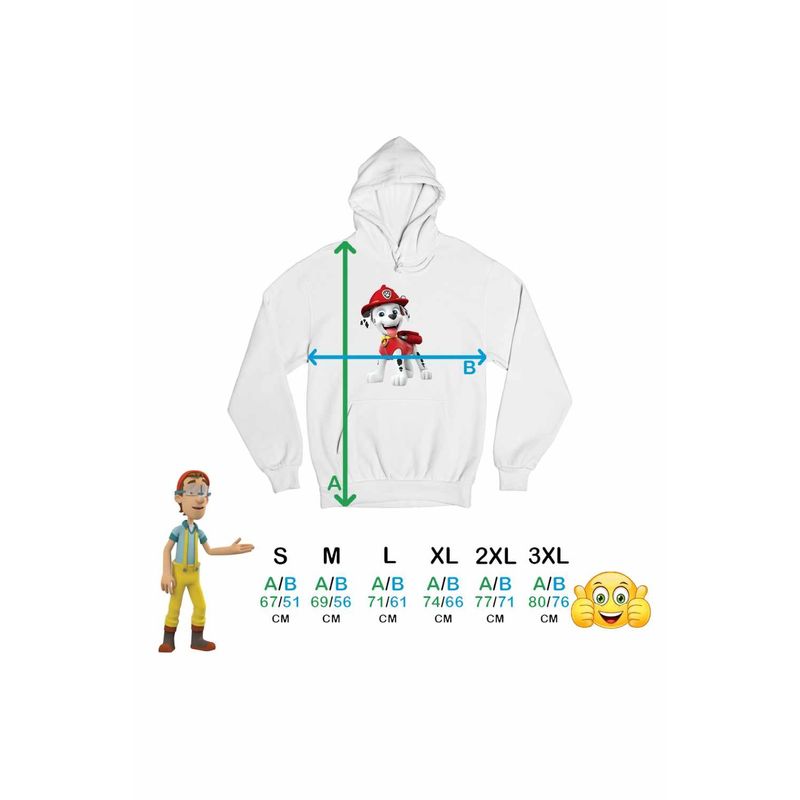 Fashion, accesorii si bijuterii - Barbati - Imbracaminte - Hanorace barbati - Hanorac Barbati Paw Patrol Marshall Patrula Catelusilor Politist, alb, marime M - Infinity.ro
