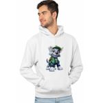 Fashion, accesorii si bijuterii - Barbati - Imbracaminte - Hanorace barbati - Hanorac Barbati Paw Patrol Rocky Patrula Catelusilor Pompier, alb, marime XL - Infinity.ro