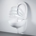 Casa si Gradina - Sanitare - Obiecte sanitare - Accesorii vase de toaleta - Capac WC Grohe 112946SH00, Bau Ceramic, SoftClose, Slim, datasare rapida, alb - Infinity.ro