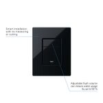 Casa si Gradina - Sanitare - Obiecte sanitare - Accesorii vase de toaleta - Clapeta WC Grohe 38966KV0, Even, dubla, verticala, 197 x 156 mm, ABS, lucios, negru - Infinity.ro