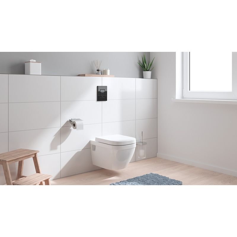 Casa si Gradina - Sanitare - Obiecte sanitare - Accesorii vase de toaleta - Clapeta WC Grohe 38966KV0, Even, dubla, verticala, 197 x 156 mm, ABS, lucios, negru - Infinity.ro