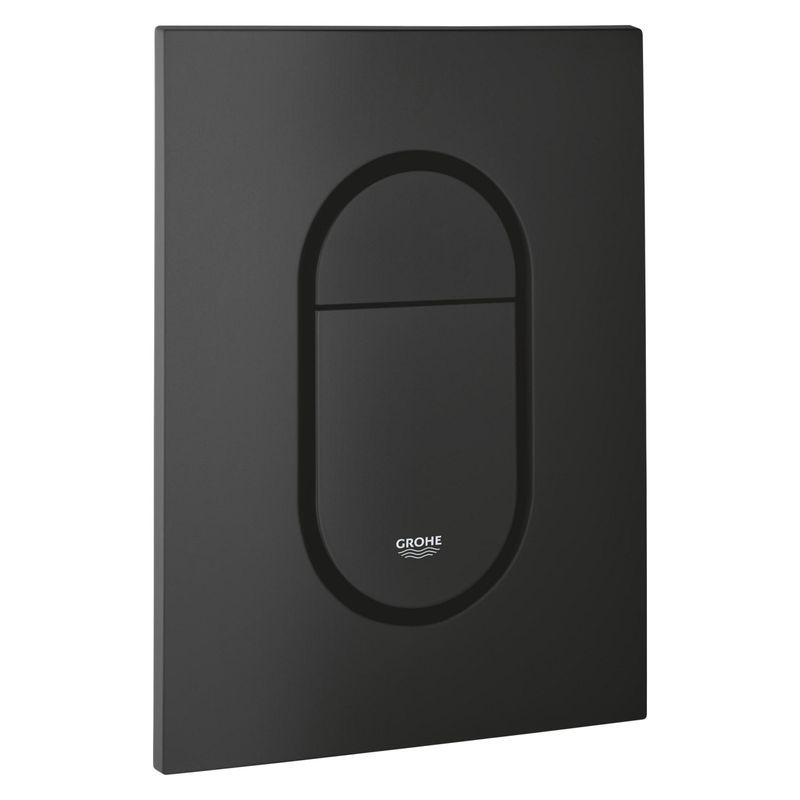 Casa si Gradina - Sanitare - Obiecte sanitare - Accesorii vase de toaleta - Clapeta WC Grohe 37624KF0, Arena Cosmo S, dubla, verticala, 130 x 172 mm, plastic, mat, negru - Infinity.ro