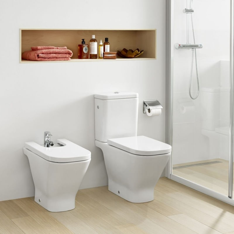 Casa si Gradina - Sanitare - Obiecte sanitare - Accesorii vase de toaleta - Capac WC Roca A801D22001, 419 mm, 357 mm, 1 functii speciale, capac softclose, suprafata antiaderent, Alb - Infinity.ro