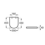 Casa si Gradina - Sanitare - Obiecte sanitare - Accesorii vase de toaleta - Capac WC Roca A801D22001, 419 mm, 357 mm, 1 functii speciale, capac softclose, suprafata antiaderent, Alb - Infinity.ro