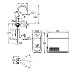 Casa si Gradina - Sanitare - Chiuveta bucatarie si accesorii - Baterii bucatarie - Baterie de bucatarie Grohe 31455DL1, Blue Home, 3/8'', tip C, inalta, filtare, racire, apa carbogazoasa, mat, cupru - Infinity.ro