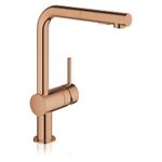 Casa si Gradina - Sanitare - Chiuveta bucatarie si accesorii - Baterii bucatarie - Baterie de bucatarie Grohe 30274DA0, Minta, 3/8'', Tip L, inalta, dus extractabil, 2 functii, lucios, cupru - Infinity.ro