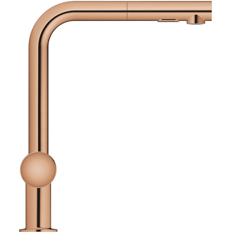 Casa si Gradina - Sanitare - Chiuveta bucatarie si accesorii - Baterii bucatarie - Baterie de bucatarie Grohe 30274DA0, Minta, 3/8'', Tip L, inalta, dus extractabil, 2 functii, lucios, cupru - Infinity.ro