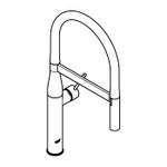 Casa si Gradina - Sanitare - Chiuveta bucatarie si accesorii - Baterii bucatarie - Baterie de bucatarie Grohe 30294DL0, Essence, 3/8'', Tip C, dus, pipa, mat, cupru - Infinity.ro