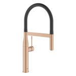 Casa si Gradina - Sanitare - Chiuveta bucatarie si accesorii - Baterii bucatarie - Baterie de bucatarie Grohe 30294DL0, Essence, 3/8'', Tip C, dus, pipa, mat, cupru - Infinity.ro