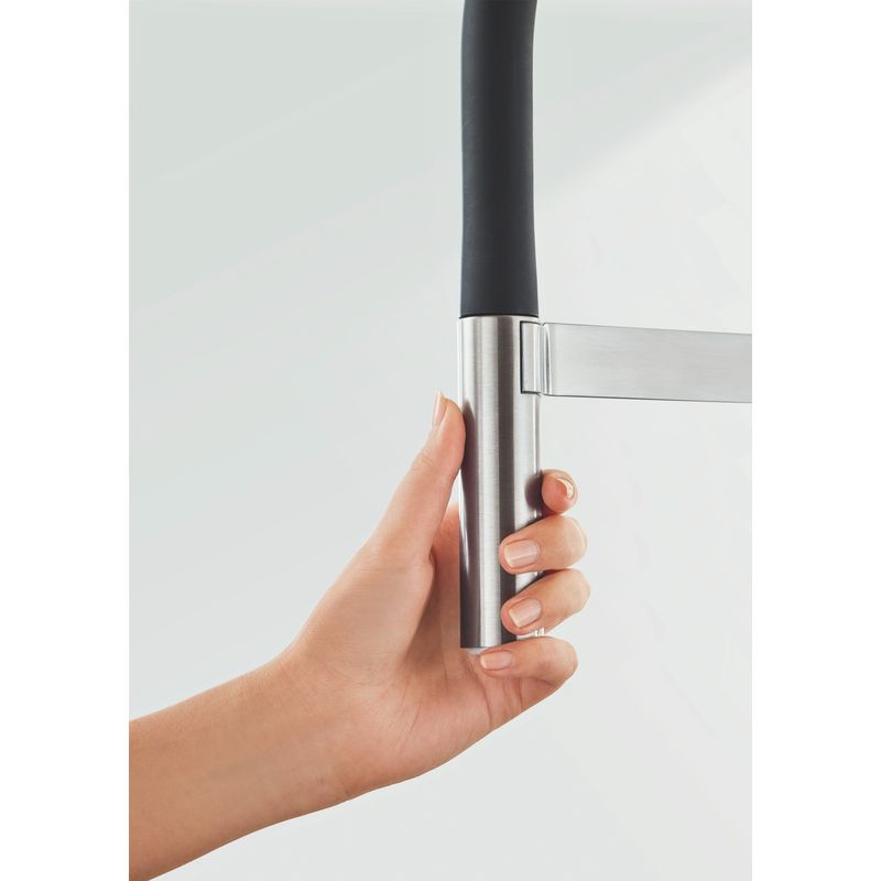 Casa si Gradina - Sanitare - Chiuveta bucatarie si accesorii - Baterii bucatarie - Baterie de bucatarie Grohe 30294DC0, Essence, 3/8'', XL, tip C, dus, 2 functii, mat, otel satinat - Infinity.ro