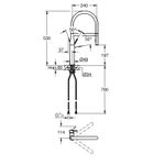Casa si Gradina - Sanitare - Chiuveta bucatarie si accesorii - Baterii bucatarie - Baterie de bucatarie Grohe 30294DC0, Essence, 3/8'', XL, tip C, dus, 2 functii, mat, otel satinat - Infinity.ro
