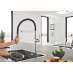 Casa si Gradina - Sanitare - Chiuveta bucatarie si accesorii - Baterii bucatarie - Baterie de bucatarie Grohe 30294DC0, Essence, 3/8'', XL, tip C, dus, 2 functii, mat, otel satinat - Infinity.ro