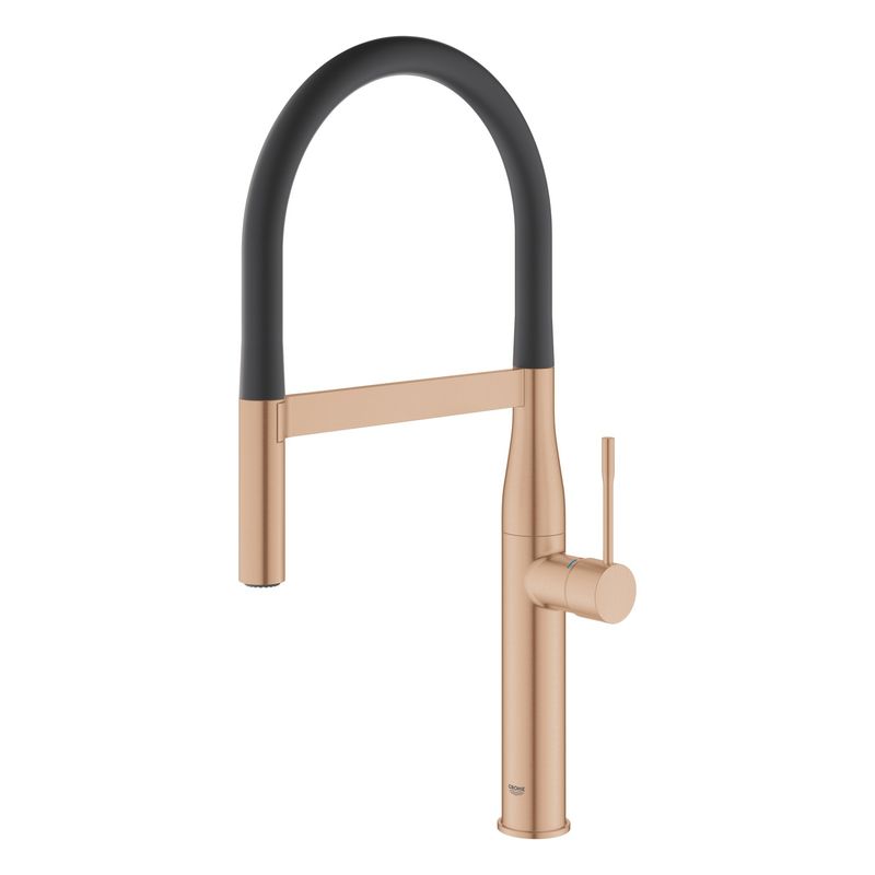 Casa si Gradina - Sanitare - Chiuveta bucatarie si accesorii - Baterii bucatarie - Baterie de bucatarie Grohe 30294DL0, Essence, 3/8'', Tip C, dus, pipa, mat, cupru - Infinity.ro