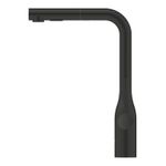 Casa si Gradina - Sanitare - Chiuveta bucatarie si accesorii - Baterii bucatarie - Baterie bucatarie Grohe 302702430, 0.6 bar, 348 mm, 204 mm, 1 orificii instalare, 2 sprayuri, 360 unghi pivotare, Negru - Infinity.ro