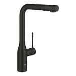 Casa si Gradina - Sanitare - Chiuveta bucatarie si accesorii - Baterii bucatarie - Baterie bucatarie Grohe 302702430, 0.6 bar, 348 mm, 204 mm, 1 orificii instalare, 2 sprayuri, 360 unghi pivotare, Negru - Infinity.ro