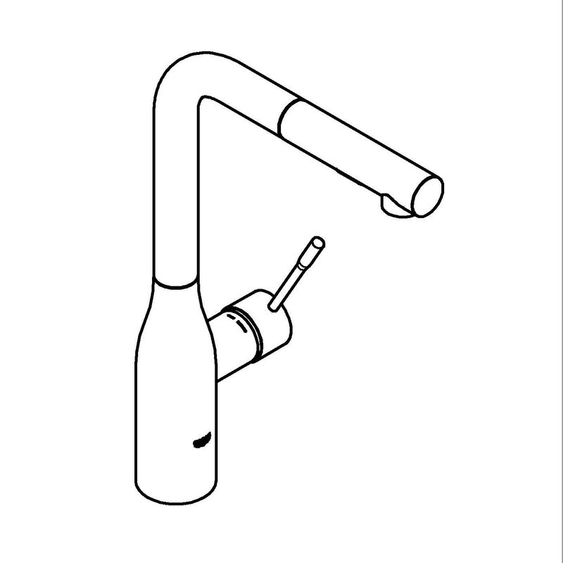 Casa si Gradina - Sanitare - Chiuveta bucatarie si accesorii - Baterii bucatarie - Baterie bucatarie Grohe 302702430, 0.6 bar, 348 mm, 204 mm, 1 orificii instalare, 2 sprayuri, 360 unghi pivotare, Negru - Infinity.ro