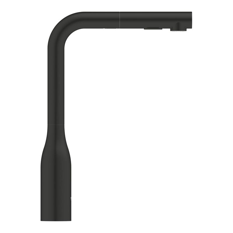 Casa si Gradina - Sanitare - Chiuveta bucatarie si accesorii - Baterii bucatarie - Baterie bucatarie Grohe 302702430, 0.6 bar, 348 mm, 204 mm, 1 orificii instalare, 2 sprayuri, 360 unghi pivotare, Negru - Infinity.ro