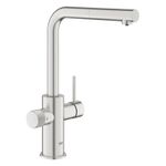 Casa si Gradina - Sanitare - Chiuveta bucatarie si accesorii - Baterii bucatarie - Baterie bucatarie Grohe 30590DC0, 1 bar, 367 mm, 223 mm, 1 orificii instalare, 2 sprayuri, Otel satinat - Infinity.ro