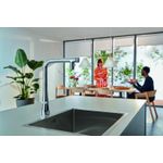 Casa si Gradina - Sanitare - Chiuveta bucatarie si accesorii - Baterii bucatarie - Baterie bucatarie Grohe 31888000, 1 bar, 376 mm, 200 mm, 1 orificii instalare, 2 sprayuri, 180 unghi pivotare, Crom - Infinity.ro