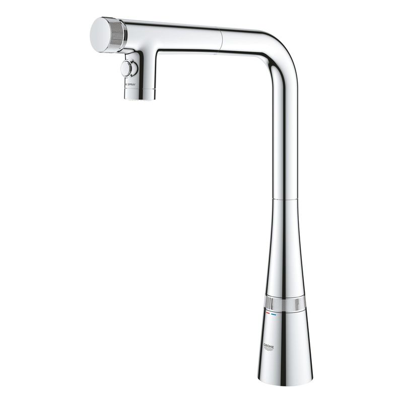 Casa si Gradina - Sanitare - Chiuveta bucatarie si accesorii - Baterii bucatarie - Baterie bucatarie Grohe 31888000, 1 bar, 376 mm, 200 mm, 1 orificii instalare, 2 sprayuri, 180 unghi pivotare, Crom - Infinity.ro