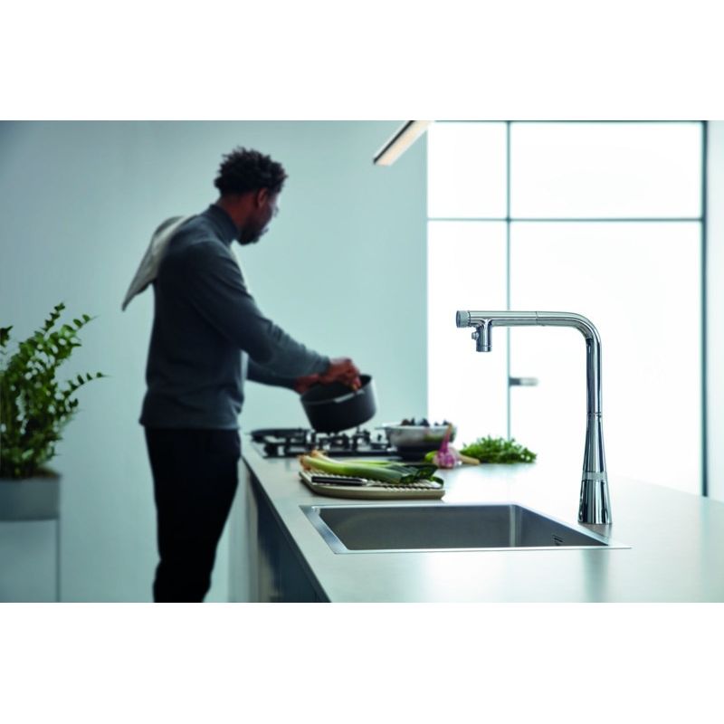 Casa si Gradina - Sanitare - Chiuveta bucatarie si accesorii - Baterii bucatarie - Baterie bucatarie Grohe 31888000, 1 bar, 376 mm, 200 mm, 1 orificii instalare, 2 sprayuri, 180 unghi pivotare, Crom - Infinity.ro