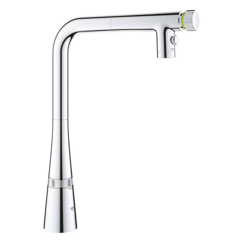 Casa si Gradina - Sanitare - Chiuveta bucatarie si accesorii - Baterii bucatarie - Baterie bucatarie Grohe 31888000, 1 bar, 376 mm, 200 mm, 1 orificii instalare, 2 sprayuri, 180 unghi pivotare, Crom - Infinity.ro