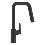 Casa si Gradina - Sanitare - Chiuveta bucatarie si accesorii - Baterii bucatarie - Baterie bucatarie Grohe 306312430, 1 bar, 362 mm, 221 mm, 1 orificii instalare, 2 sprayuri, 120 unghi pivotare, Negru - Infinity.ro