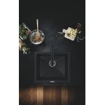Casa si Gradina - Sanitare - Chiuveta bucatarie si accesorii - Baterii bucatarie - Baterie bucatarie Grohe 302702430, 0.6 bar, 348 mm, 204 mm, 1 orificii instalare, 2 sprayuri, 360 unghi pivotare, Negru - Infinity.ro