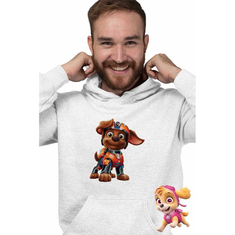 Fashion, accesorii si bijuterii - Barbati - Imbracaminte - Hanorace barbati - Hanorac Barbati Paw Patrol Zuma Patrula Catelusilor, alb, marime XL - Infinity.ro