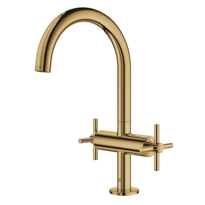 Casa si Gradina - Sanitare - Lavoar baie si accesorii - Baterii sanitare - Baterie lavoar Grohe 21019GL3, Atrio, 3/8'', L, 303 mm, ventil, lucios, auriu - Infinity.ro