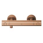 Casa si Gradina - Sanitare - Lavoar baie si accesorii - Baterii sanitare - Baterie dus Grohe 34765DL0, Grohtherm 800, aparenta, termostat, mat, cupru - Infinity.ro