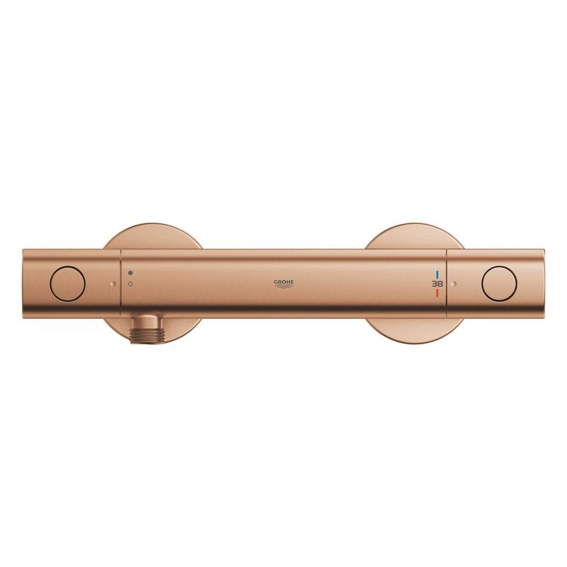 Casa si Gradina - Sanitare - Lavoar baie si accesorii - Baterii sanitare - Baterie dus Grohe 34765DL0, Grohtherm 800, aparenta, termostat, mat, cupru - Infinity.ro