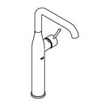 Casa si Gradina - Sanitare - Lavoar baie si accesorii - Baterii sanitare - Baterie lavoar Grohe 32901A01, Essence, 3/8'', XL, 364 mm, lucios, grafit - Infinity.ro