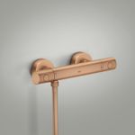Casa si Gradina - Sanitare - Lavoar baie si accesorii - Baterii sanitare - Baterie dus Grohe 34765DL0, Grohtherm 800, aparenta, termostat, mat, cupru - Infinity.ro