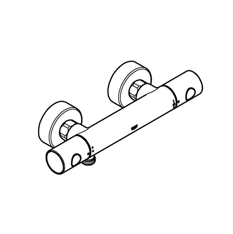 Casa si Gradina - Sanitare - Lavoar baie si accesorii - Baterii sanitare - Baterie dus Grohe 34765DL0, Grohtherm 800, aparenta, termostat, mat, cupru - Infinity.ro