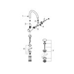 Casa si Gradina - Sanitare - Lavoar baie si accesorii - Baterii sanitare - Baterie lavoar Grohe 32647AL3, Atrio, 3/8'', marimea XL, pivotanta, ventil push to open, mat, grafit - Infinity.ro