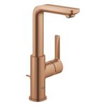 Casa si Gradina - Sanitare - Lavoar baie si accesorii - Baterii sanitare - Baterie lavoar Grohe 23296DL1, Lineare, L, 252 mm, ventil, mat, cupru - Infinity.ro