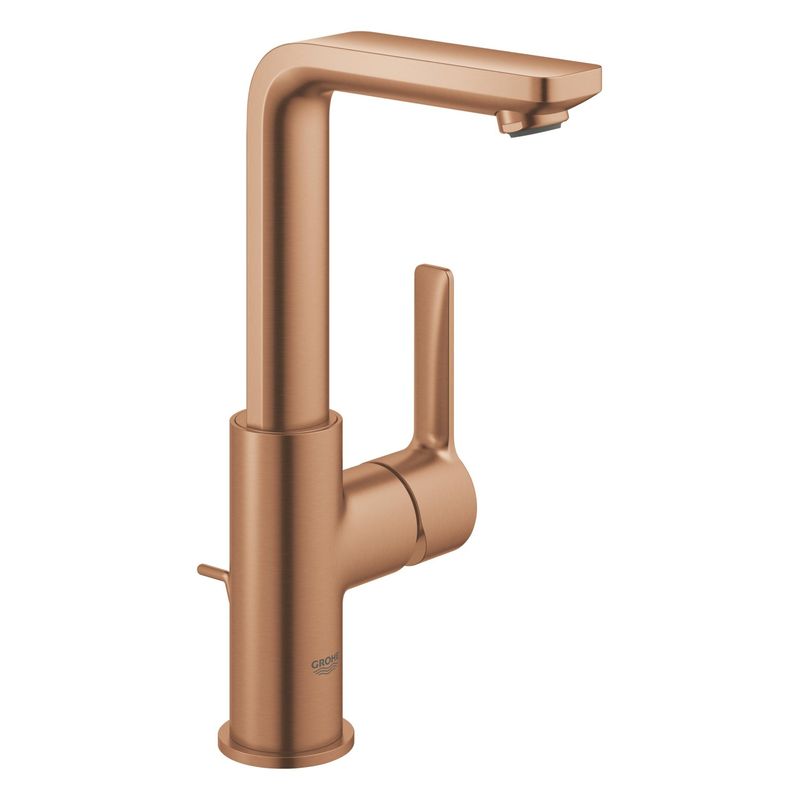 Casa si Gradina - Sanitare - Lavoar baie si accesorii - Baterii sanitare - Baterie lavoar Grohe 23296DL1, Lineare, L, 252 mm, ventil, mat, cupru - Infinity.ro