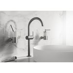 Casa si Gradina - Sanitare - Lavoar baie si accesorii - Baterii sanitare - Baterie lavoar Grohe 32647AL3, Atrio, 3/8'', marimea XL, pivotanta, ventil push to open, mat, grafit - Infinity.ro