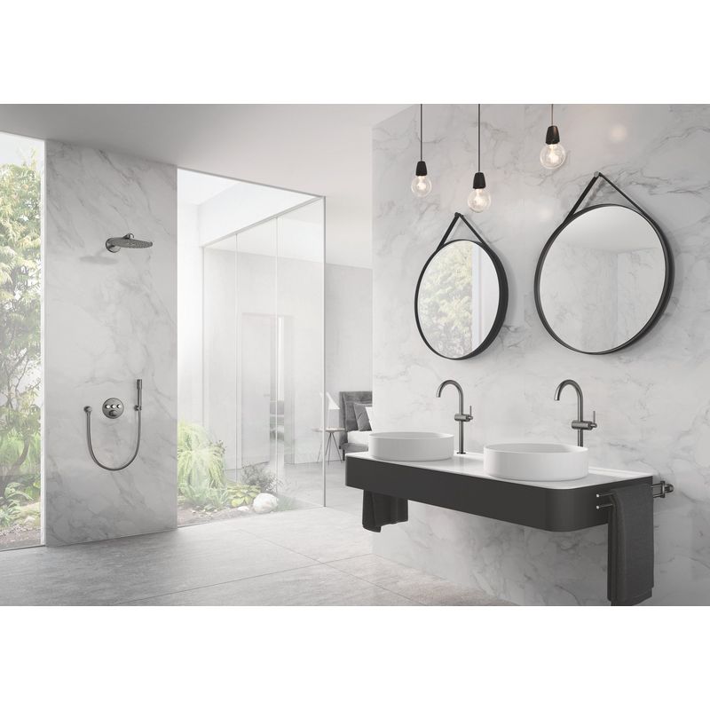 Casa si Gradina - Sanitare - Lavoar baie si accesorii - Baterii sanitare - Baterie lavoar Grohe 32647AL3, Atrio, 3/8'', marimea XL, pivotanta, ventil push to open, mat, grafit - Infinity.ro