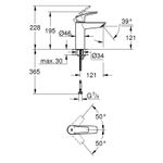Casa si Gradina - Sanitare - Lavoar baie si accesorii - Baterii sanitare - Baterie lavoar Grohe 233242433, 28 mm, 5 l/min, 0.8 bar, 35 mm, 195 mm, 121 mm, 365 mm, 1 orificii instalare, Negru - Infinity.ro
