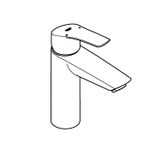 Casa si Gradina - Sanitare - Lavoar baie si accesorii - Baterii sanitare - Baterie lavoar Grohe 233242433, 28 mm, 5 l/min, 0.8 bar, 35 mm, 195 mm, 121 mm, 365 mm, 1 orificii instalare, Negru - Infinity.ro