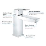 Casa si Gradina - Sanitare - Lavoar baie si accesorii - Baterii sanitare - Baterie lavoar Grohe 23446000, 1 bar, 35 mm, 172 mm, 133 mm, 375 mm, 1 orificii instalare, 3/8 dimensiune racord, Crom - Infinity.ro