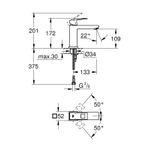 Casa si Gradina - Sanitare - Lavoar baie si accesorii - Baterii sanitare - Baterie lavoar Grohe 23446000, 1 bar, 35 mm, 172 mm, 133 mm, 375 mm, 1 orificii instalare, 3/8 dimensiune racord, Crom - Infinity.ro