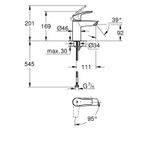 Casa si Gradina - Sanitare - Lavoar baie si accesorii - Baterii sanitare - Baterie lavoar Grohe 23974003, 28 mm, 5 l/min, 0.8 bar, 35 mm, 169 mm, 109 mm, 395 mm, 1 orificii instalare, Crom - Infinity.ro