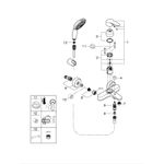 Casa si Gradina - Sanitare - Lavoar baie si accesorii - Baterii sanitare - Baterie cada Grohe 25275002, 1 bar, 110 mm, 1.5 m, 225 mm, 173 mm, 44 mm, 2 orificii instalare, Crom - Infinity.ro