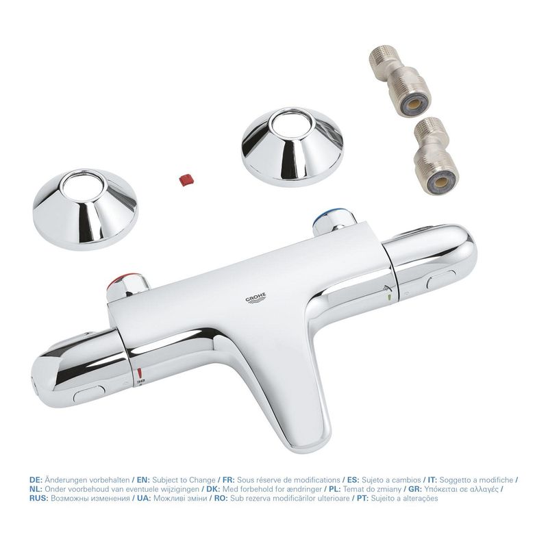 Casa si Gradina - Sanitare - Lavoar baie si accesorii - Baterii sanitare - Baterie cada Grohe 34816003, 1 bar, 317 mm, 173 mm, 101 mm, 2 orificii instalare, 1/2 dimensiune racord, Crom - Infinity.ro