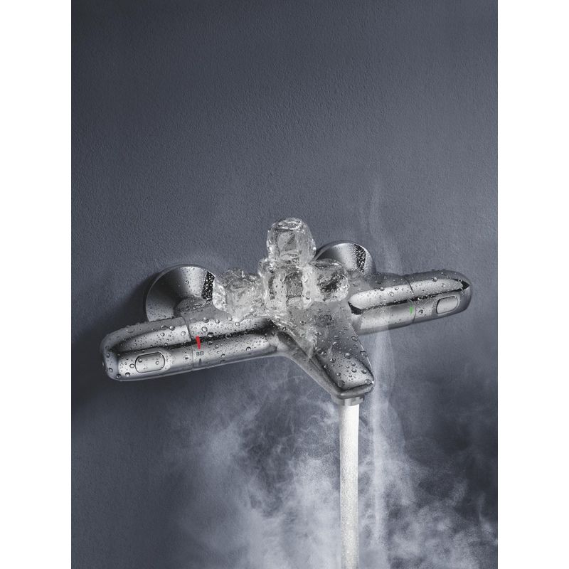 Casa si Gradina - Sanitare - Lavoar baie si accesorii - Baterii sanitare - Baterie cada Grohe 34816003, 1 bar, 317 mm, 173 mm, 101 mm, 2 orificii instalare, 1/2 dimensiune racord, Crom - Infinity.ro
